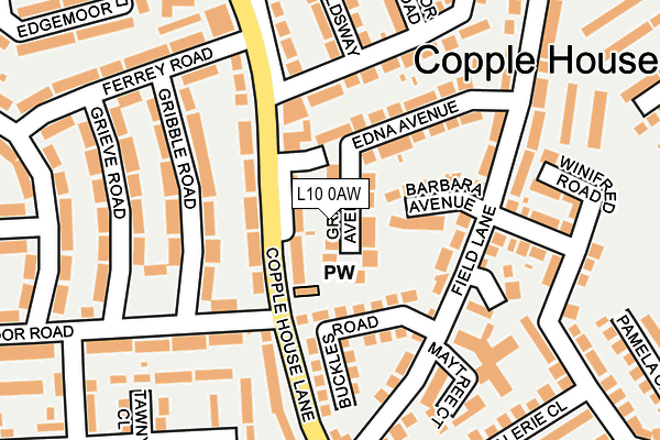 L10 0AW map - OS OpenMap – Local (Ordnance Survey)
