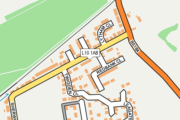 L10 1AB map - OS OpenMap – Local (Ordnance Survey)