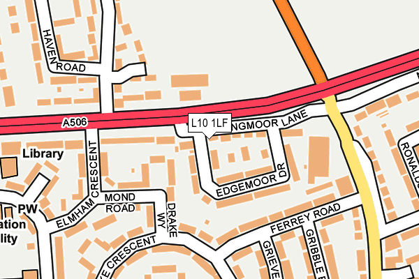 L10 1LF map - OS OpenMap – Local (Ordnance Survey)