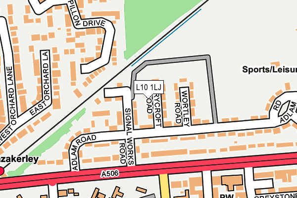 L10 1LJ map - OS OpenMap – Local (Ordnance Survey)