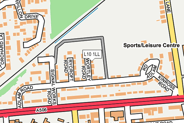 L10 1LL map - OS OpenMap – Local (Ordnance Survey)