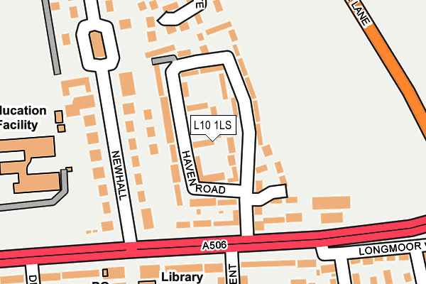 L10 1LS map - OS OpenMap – Local (Ordnance Survey)