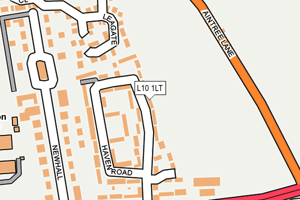 L10 1LT map - OS OpenMap – Local (Ordnance Survey)
