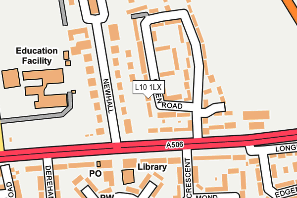 L10 1LX map - OS OpenMap – Local (Ordnance Survey)