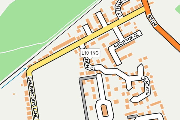 L10 1NG map - OS OpenMap – Local (Ordnance Survey)