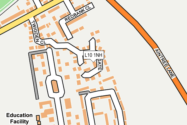 L10 1NH map - OS OpenMap – Local (Ordnance Survey)