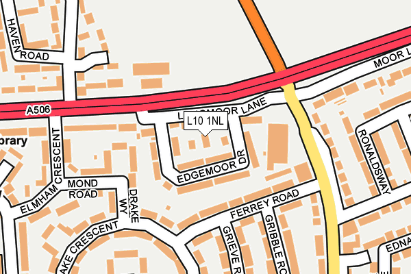 L10 1NL map - OS OpenMap – Local (Ordnance Survey)