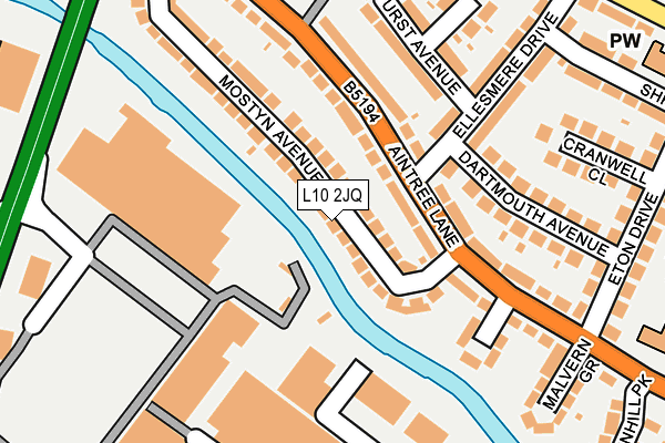 L10 2JQ map - OS OpenMap – Local (Ordnance Survey)