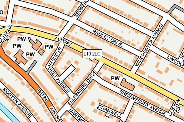 L10 2LG map - OS OpenMap – Local (Ordnance Survey)