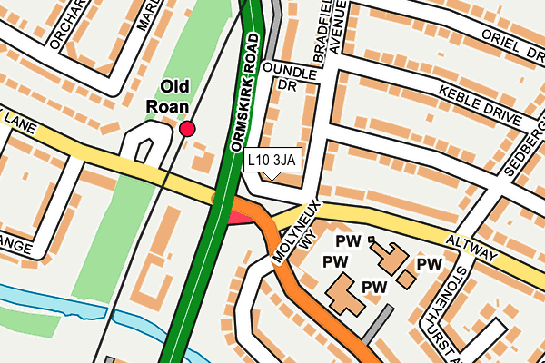 L10 3JA map - OS OpenMap – Local (Ordnance Survey)