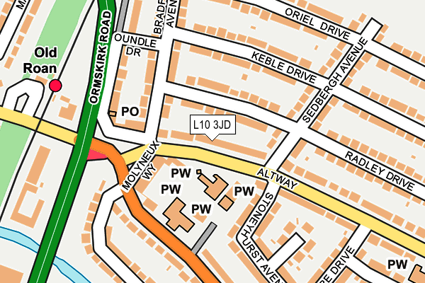 L10 3JD map - OS OpenMap – Local (Ordnance Survey)