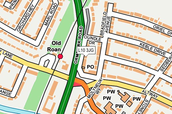 L10 3JG map - OS OpenMap – Local (Ordnance Survey)