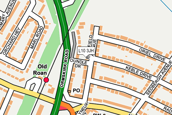 L10 3JH map - OS OpenMap – Local (Ordnance Survey)