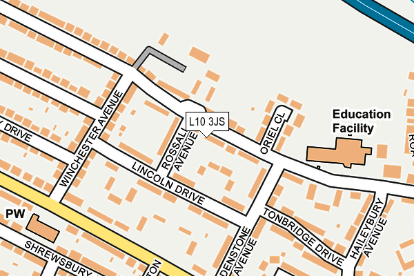 L10 3JS map - OS OpenMap – Local (Ordnance Survey)