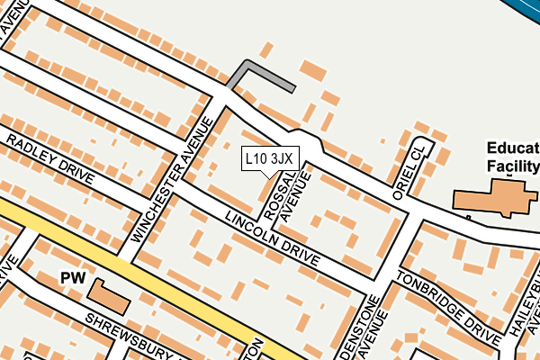 L10 3JX map - OS OpenMap – Local (Ordnance Survey)