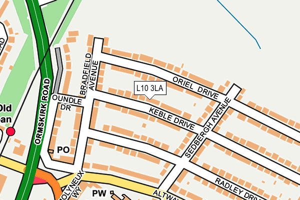 L10 3LA map - OS OpenMap – Local (Ordnance Survey)