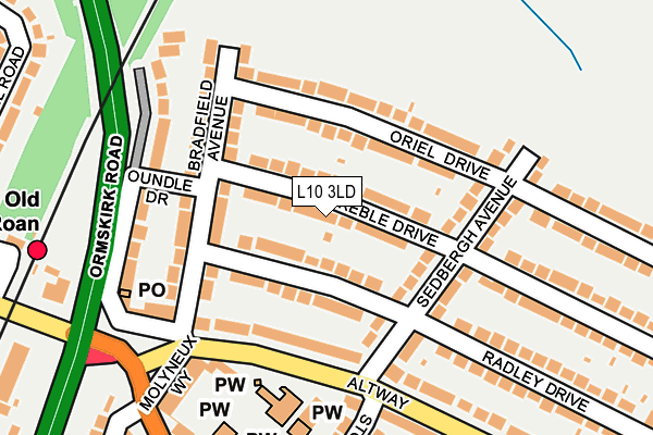 L10 3LD map - OS OpenMap – Local (Ordnance Survey)