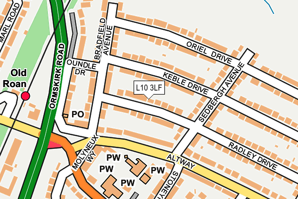 L10 3LF map - OS OpenMap – Local (Ordnance Survey)