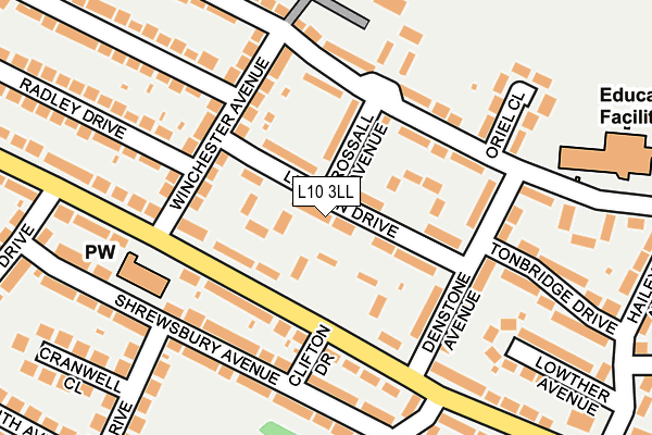 L10 3LL map - OS OpenMap – Local (Ordnance Survey)