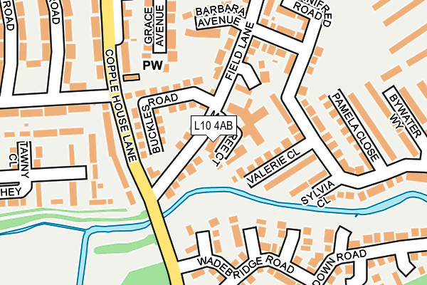 L10 4AB map - OS OpenMap – Local (Ordnance Survey)