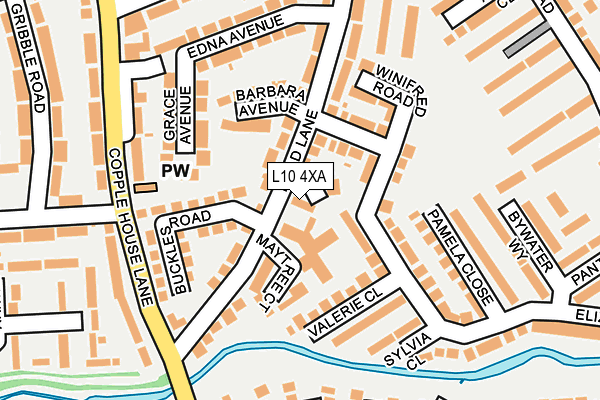 L10 4XA map - OS OpenMap – Local (Ordnance Survey)