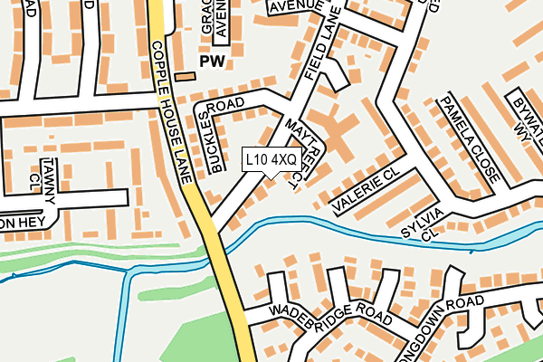 L10 4XQ map - OS OpenMap – Local (Ordnance Survey)