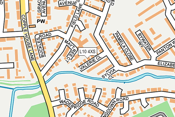 L10 4XS map - OS OpenMap – Local (Ordnance Survey)