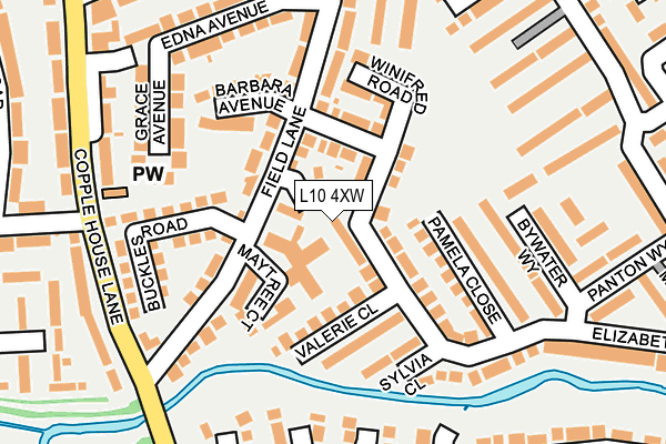 L10 4XW map - OS OpenMap – Local (Ordnance Survey)