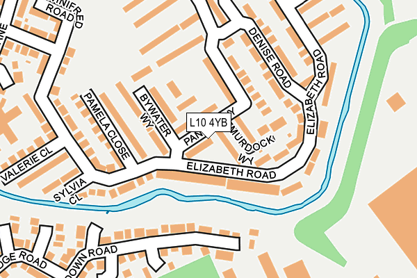 L10 4YB map - OS OpenMap – Local (Ordnance Survey)