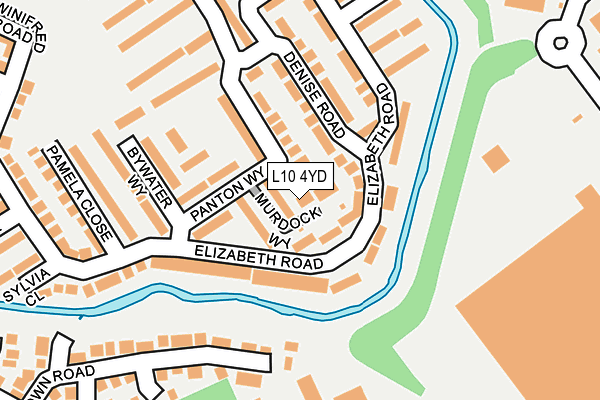 L10 4YD map - OS OpenMap – Local (Ordnance Survey)
