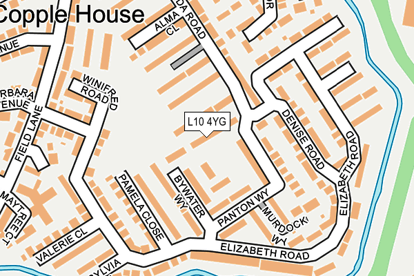 L10 4YG map - OS OpenMap – Local (Ordnance Survey)