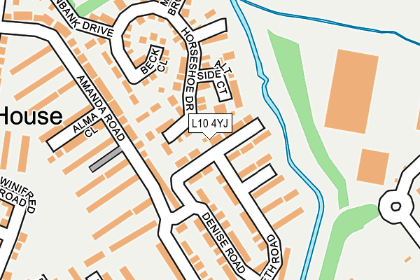 L10 4YJ map - OS OpenMap – Local (Ordnance Survey)
