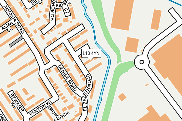 L10 4YN map - OS OpenMap – Local (Ordnance Survey)