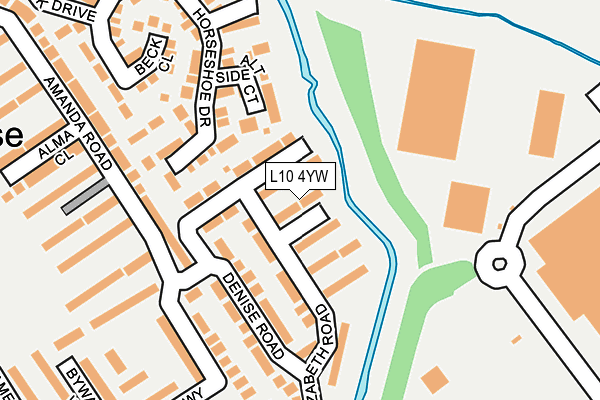 L10 4YW map - OS OpenMap – Local (Ordnance Survey)