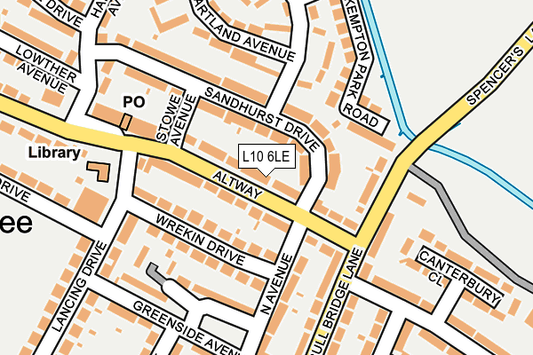 L10 6LE map - OS OpenMap – Local (Ordnance Survey)