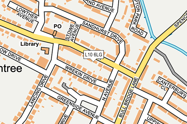 L10 6LG map - OS OpenMap – Local (Ordnance Survey)