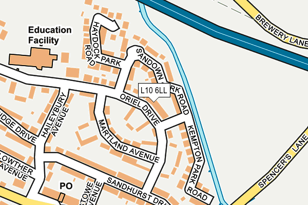 L10 6LL map - OS OpenMap – Local (Ordnance Survey)