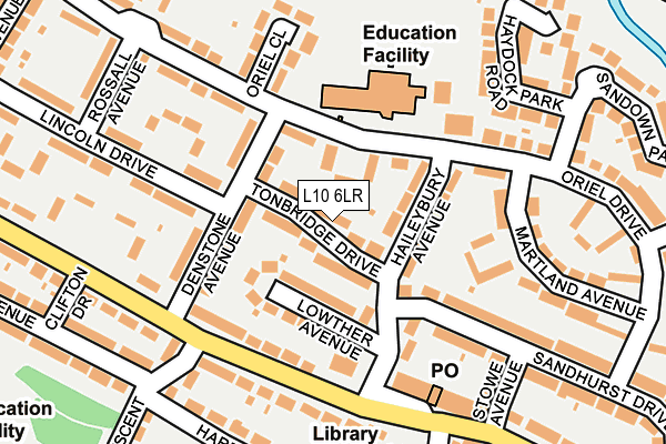 L10 6LR map - OS OpenMap – Local (Ordnance Survey)