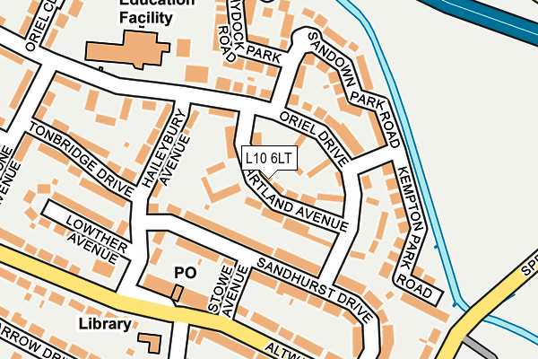 L10 6LT map - OS OpenMap – Local (Ordnance Survey)