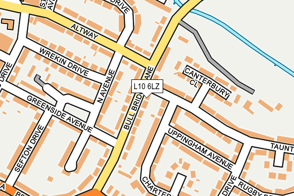 L10 6LZ map - OS OpenMap – Local (Ordnance Survey)