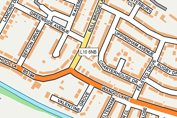 L10 6NB map - OS OpenMap – Local (Ordnance Survey)