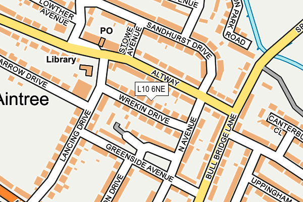 L10 6NE map - OS OpenMap – Local (Ordnance Survey)