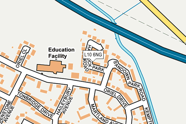 L10 6NG map - OS OpenMap – Local (Ordnance Survey)