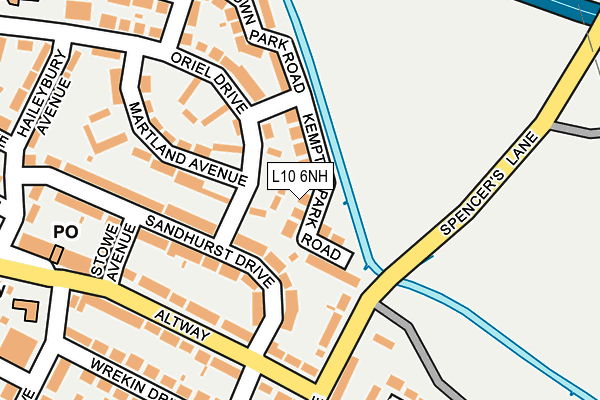 L10 6NH map - OS OpenMap – Local (Ordnance Survey)