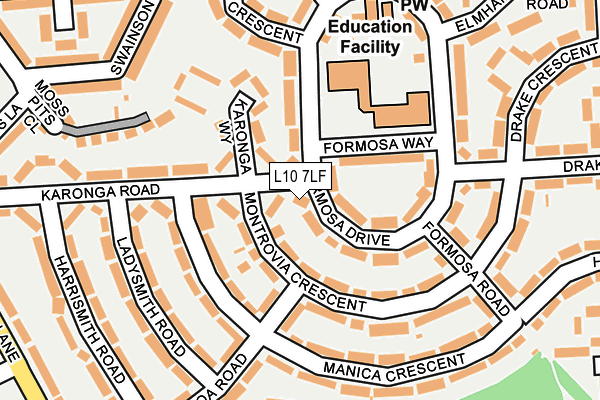 L10 7LF map - OS OpenMap – Local (Ordnance Survey)