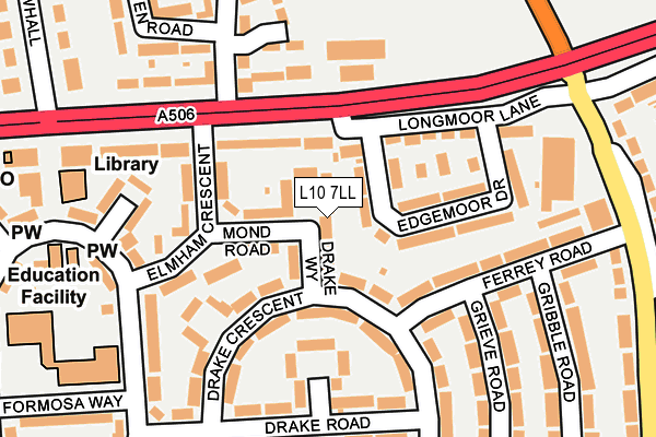 L10 7LL map - OS OpenMap – Local (Ordnance Survey)