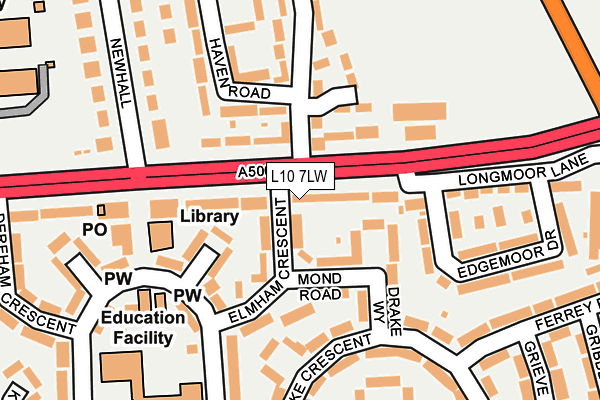 L10 7LW map - OS OpenMap – Local (Ordnance Survey)