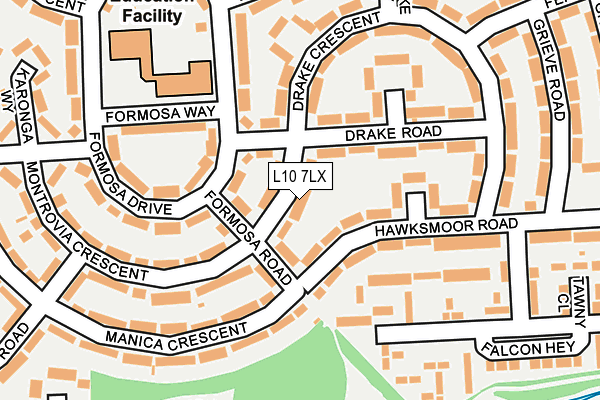 L10 7LX map - OS OpenMap – Local (Ordnance Survey)