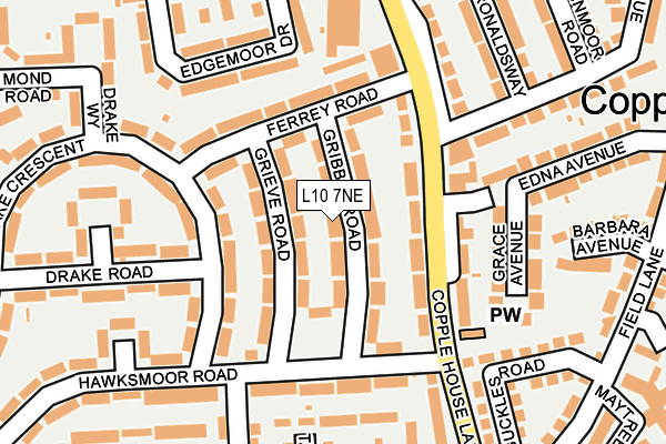 L10 7NE map - OS OpenMap – Local (Ordnance Survey)