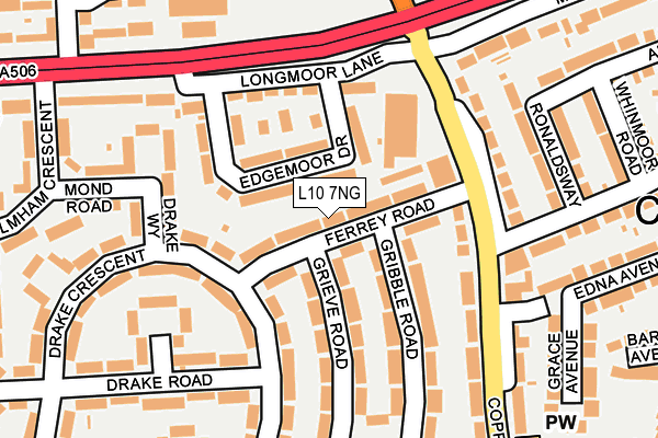 L10 7NG map - OS OpenMap – Local (Ordnance Survey)